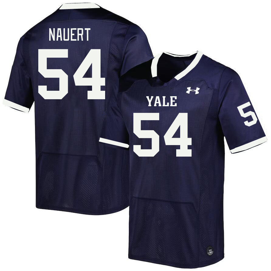 Men-Youth #54 Patrick Nauert Yale Bulldogs 2023 College Football Jerseys Stitched-Blue
